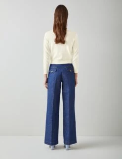 Cotton Rich Crew Neck Button Front Cardigan -Cyberjammies Store cotton rich crew neck button front cardigan 5