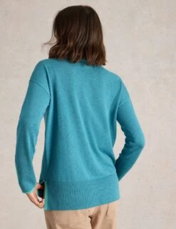 WHITE STUFF Cotton Rich Crew Neck Stepped Hem Jumper -Cyberjammies Store cotton rich crew neck stepped hem jumper 10