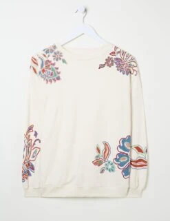 Cotton Rich Embroidered Crew Neck Sweatshirt 15 Cotton Rich Embroidered Crew Neck Sweatshirt -Cyberjammies Store cotton rich embroidered crew neck sweatshirt 5