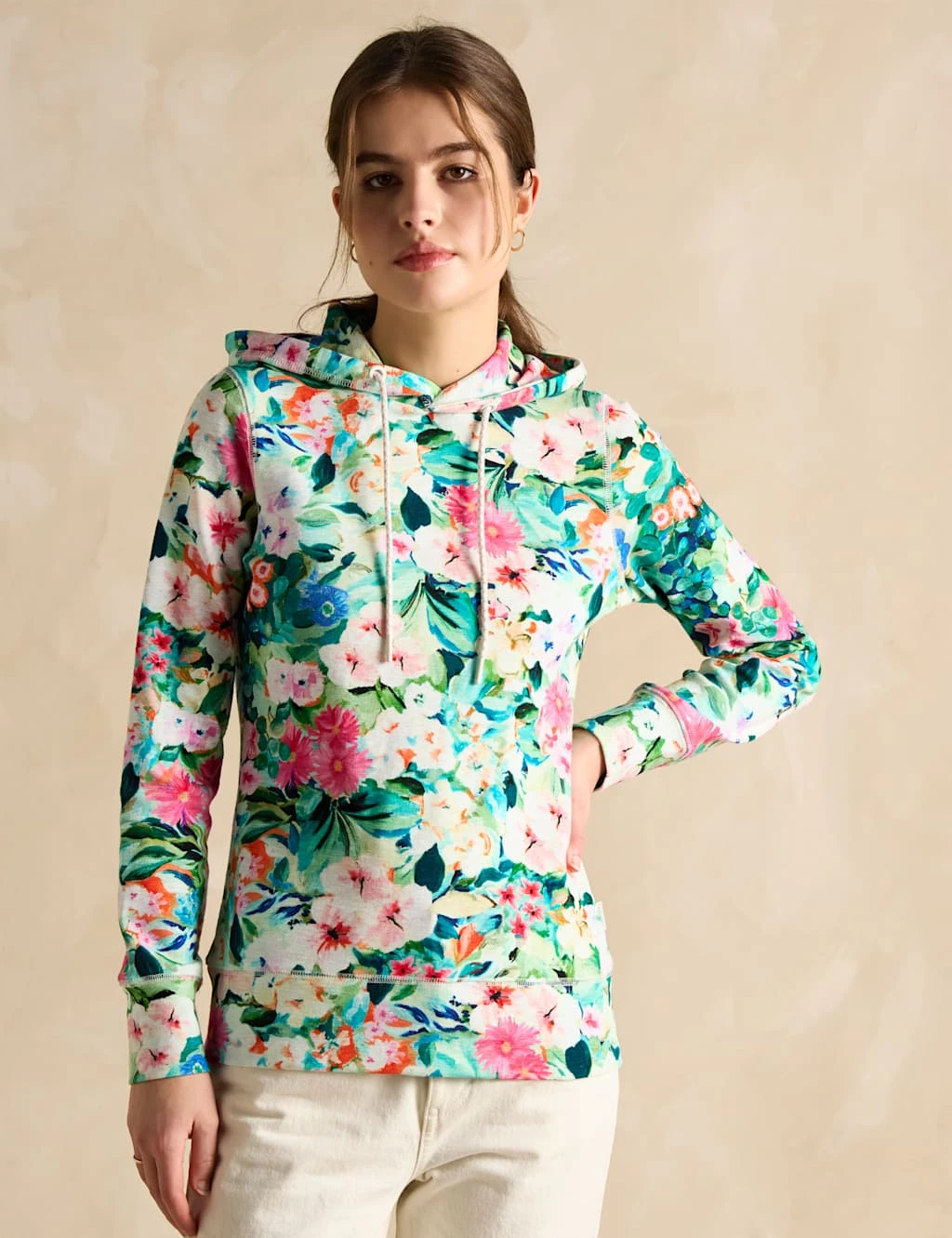 Joules Cotton Rich Floral Hoodie 6 Joules Cotton Rich Floral Hoodie - Image 6