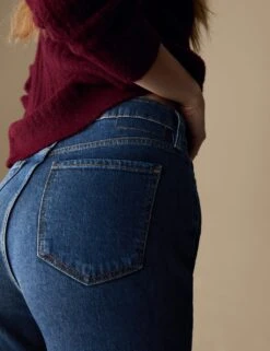 Cotton Rich High Waisted Flared Jeans -Cyberjammies Store cotton rich high waisted flared jeans 12