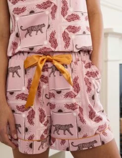 Cotton Rich Leopard Camisole Shortie Set -Cyberjammies Store cotton rich leopard camisole shortie set 6