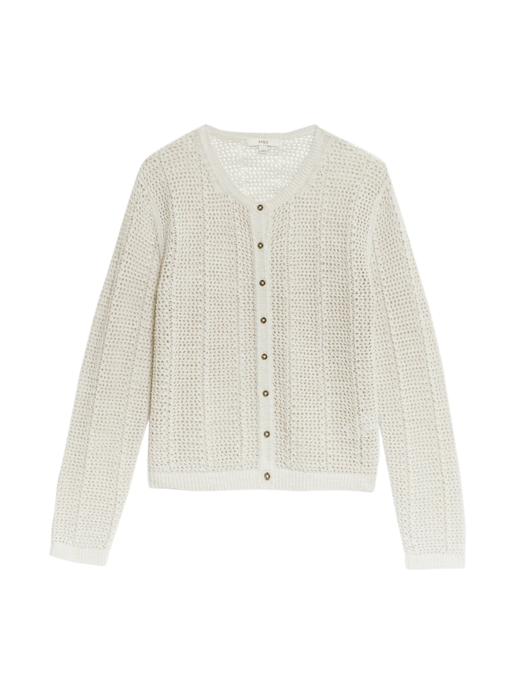 Cotton Rich Open Stitch Cropped Cardigan 16 Cotton Rich Open Stitch Cropped Cardigan - Image 16