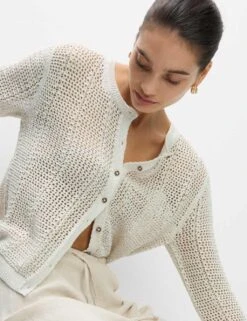 Cotton Rich Open Stitch Cropped Cardigan 34 Cotton Rich Open Stitch Cropped Cardigan -Cyberjammies Store cotton rich open stitch cropped cardigan 13