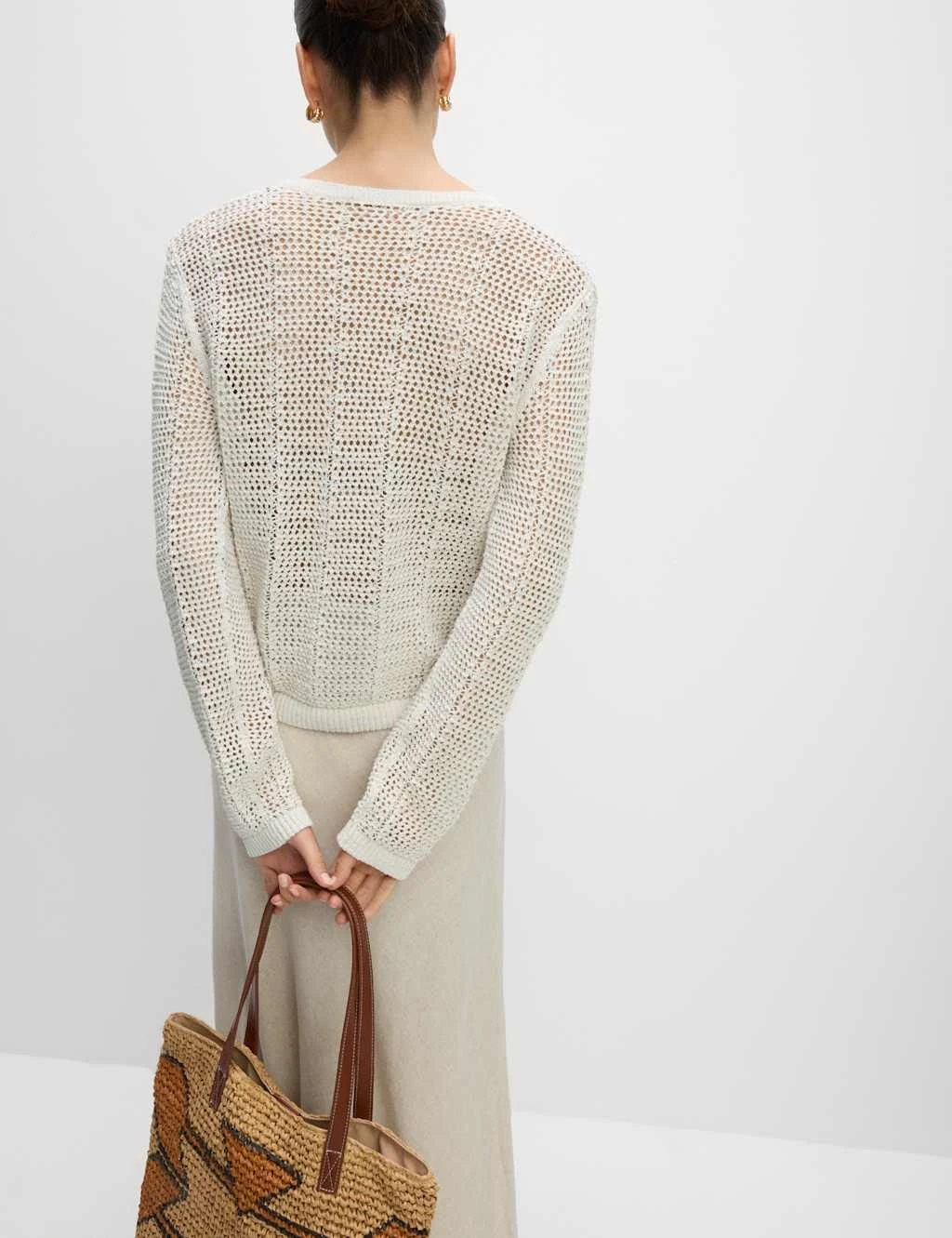 Cotton Rich Open Stitch Cropped Cardigan 18 Cotton Rich Open Stitch Cropped Cardigan - Image 18