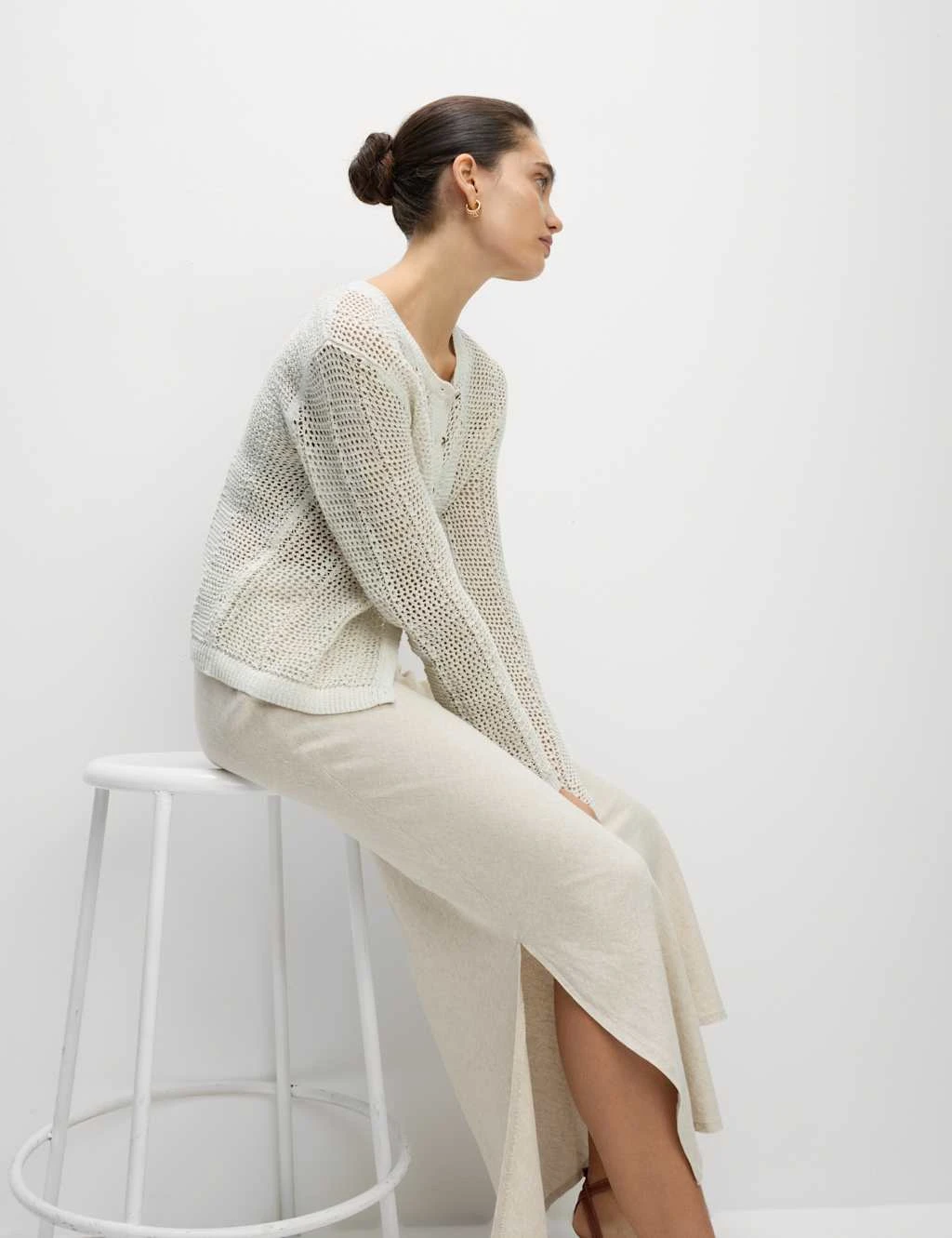 Cotton Rich Open Stitch Cropped Cardigan 19 Cotton Rich Open Stitch Cropped Cardigan - Image 19