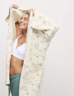 Cotton Rich Printed Waffle Dressing Gown -Cyberjammies Store cotton rich printed waffle dressing gown 6