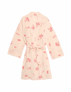 Cotton Rich Seersucker Shell Print Wrap -Cyberjammies Store cotton rich seersucker shell print wrap