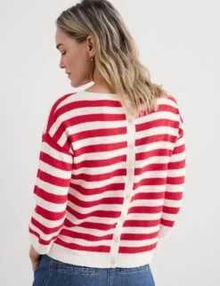 Cotton Rich Striped Jumper With Linen -Cyberjammies Store cotton rich striped jumper with linen 7