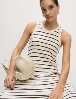 Cotton Rich Striped Midi Column Dress -Cyberjammies Store cotton rich striped midi column dress 11