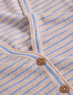 WHITE STUFF Cotton Rich Striped V-neck Cardigan -Cyberjammies Store cotton rich striped v neck cardigan 8