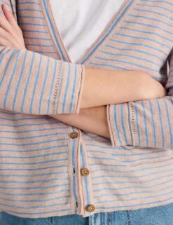 WHITE STUFF Cotton Rich Striped V-neck Cardigan -Cyberjammies Store cotton rich striped v neck cardigan 9