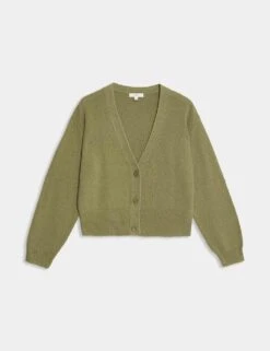 Cotton Rich Textured V-Neck Relaxed Cardigan -Cyberjammies Store cotton rich textured v neck relaxed cardigan 6