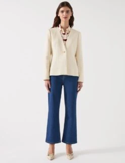 Cotton Rich Tweed Single Breasted Jacket -Cyberjammies Store cotton rich tweed single breasted jacket 7