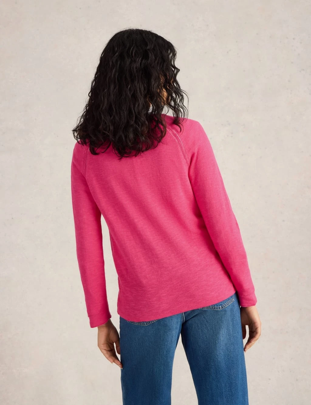 WHITE STUFF Cotton Rich V-Neck Jumper With Linen 19 WHITE STUFF Cotton Rich V-Neck Jumper With Linen - Image 19