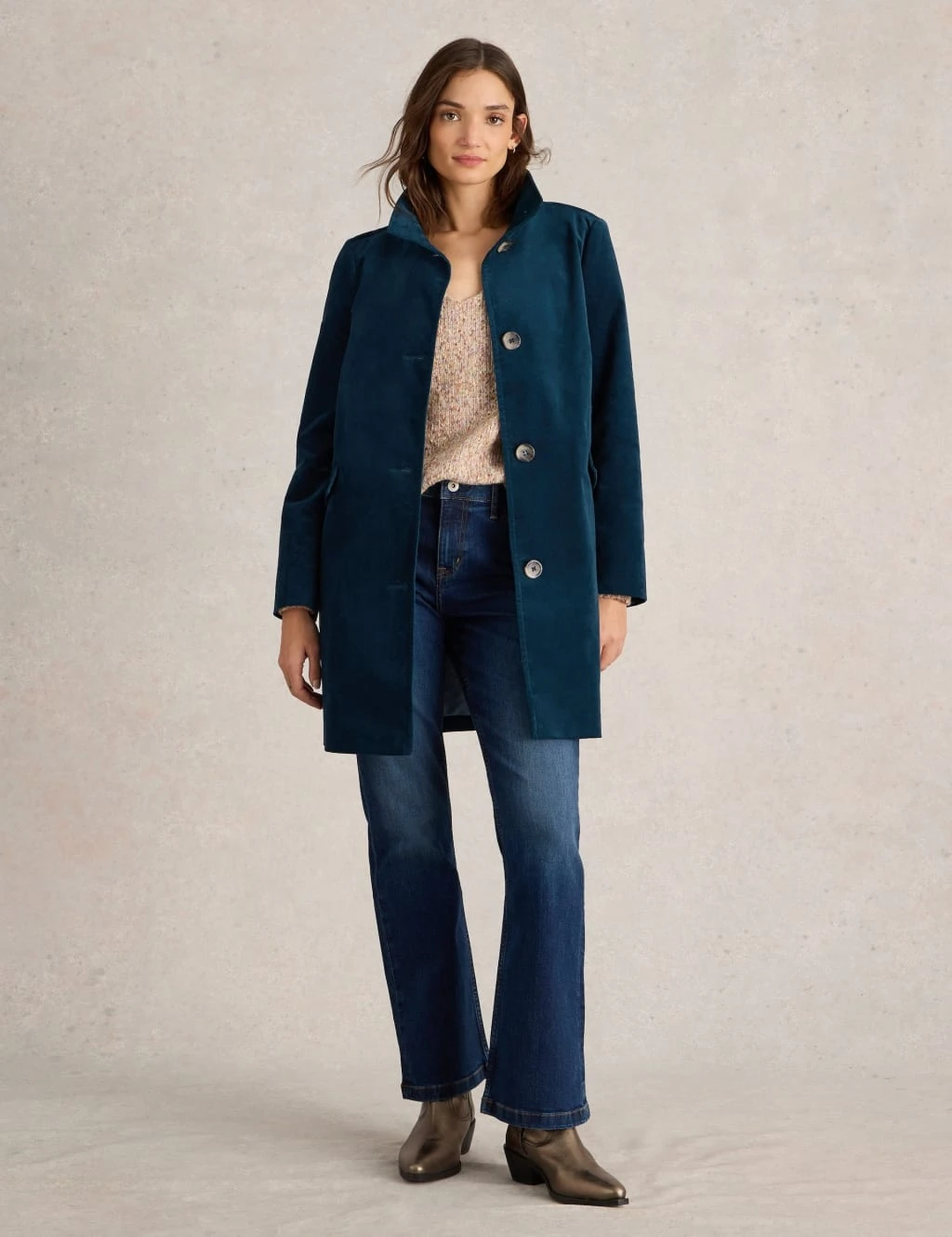 WHITE STUFF Cotton Rich Velvet Overcoat 8 WHITE STUFF Cotton Rich Velvet Overcoat - Image 8