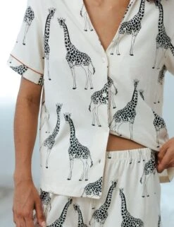 Cotton Rich Giraffe Print Shortie Set -Cyberjammies Store cotton rich zebra print shortie set 2