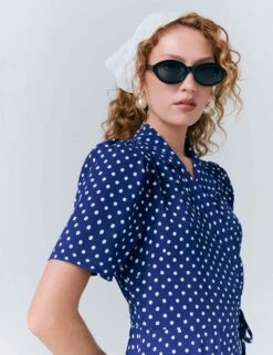 Ghost Crepe Spot Print Midaxi Wrap Tea Dress -Cyberjammies Store crepe spot print midaxi wrap tea dress 6