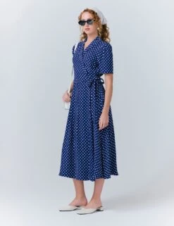 Ghost Crepe Spot Print Midaxi Wrap Tea Dress -Cyberjammies Store crepe spot print midaxi wrap tea dress 7