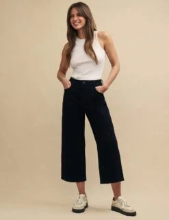 Cropped Wide Leg Jeans -Cyberjammies Store cropped wide leg jeans 4