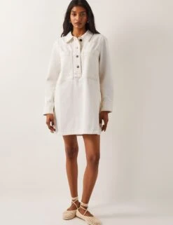 MONSOON Denim Collared Mini Shirt Dress 23 MONSOON Denim Collared Mini Shirt Dress -Cyberjammies Store denim collared mini shirt dress 11