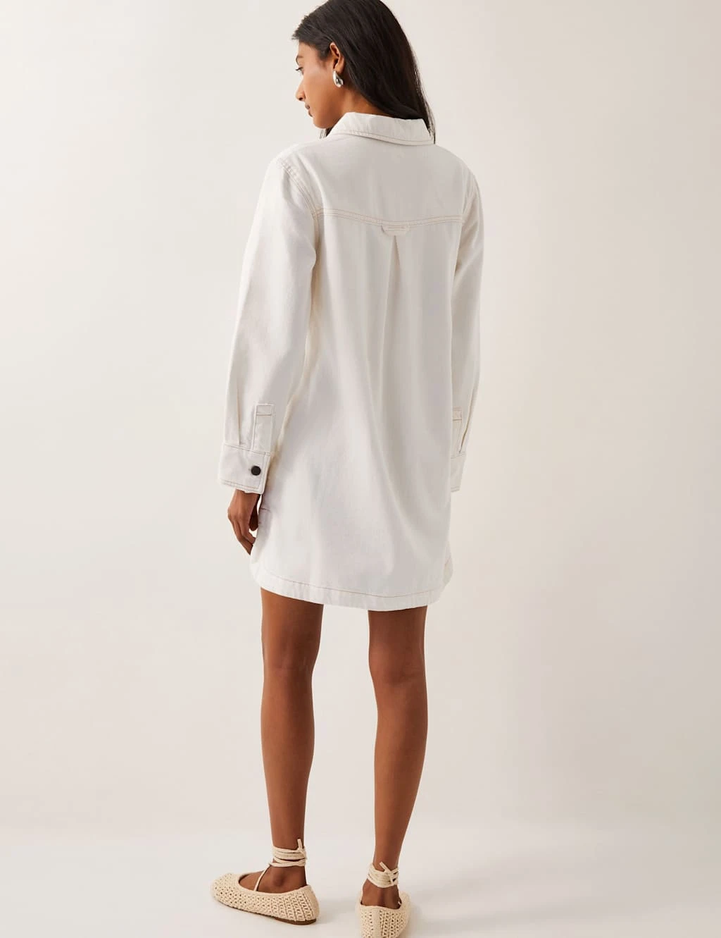 MONSOON Denim Collared Mini Shirt Dress 8 MONSOON Denim Collared Mini Shirt Dress - Image 8