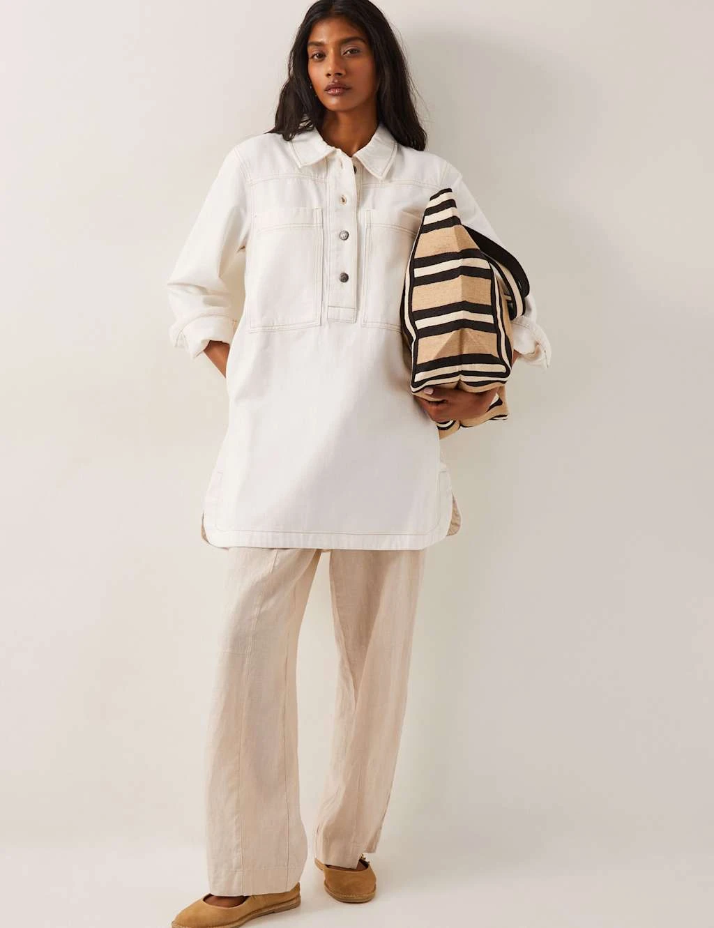 MONSOON Denim Collared Mini Shirt Dress 9 MONSOON Denim Collared Mini Shirt Dress - Image 9