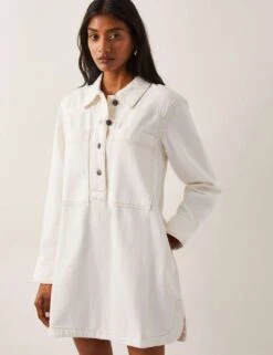 MONSOON Denim Collared Mini Shirt Dress 21 MONSOON Denim Collared Mini Shirt Dress -Cyberjammies Store denim collared mini shirt dress 9