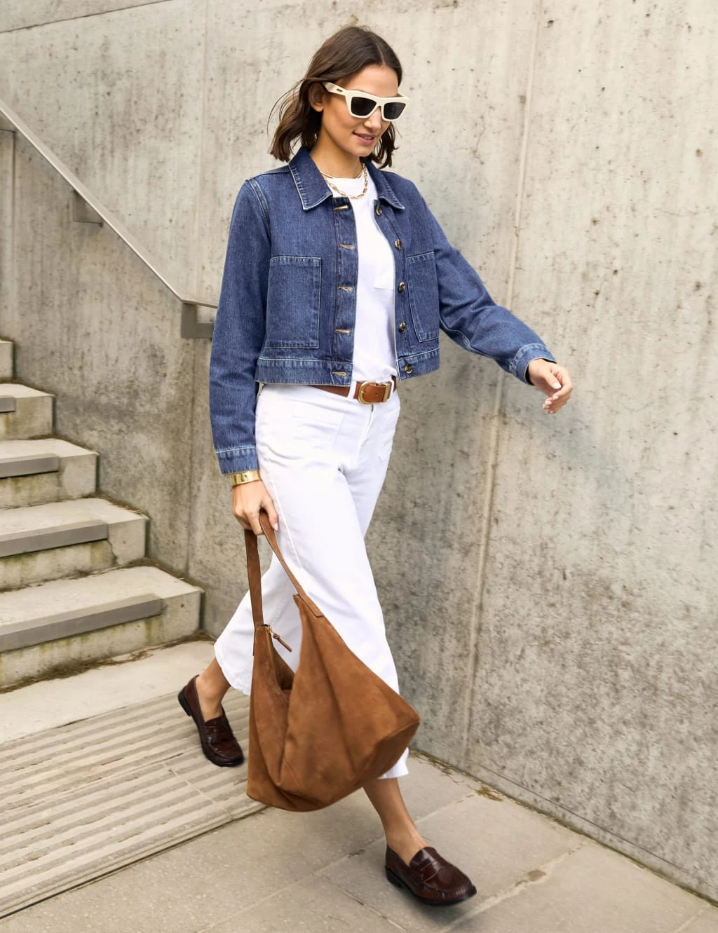 Denim Cropped Jacket 7 Denim Cropped Jacket - Image 7