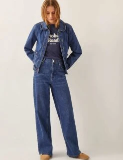 MONSOON Denim Frill Detail Collared Jacket -Cyberjammies Store denim frill detail collared jacket 4