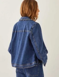 MONSOON Denim Frill Detail Collared Jacket -Cyberjammies Store denim frill detail collared jacket 6