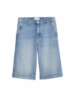 Denim High Waisted Bermuda Shorts -Cyberjammies Store denim high waisted bermuda shorts