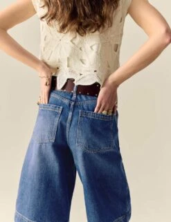 Denim High Waisted Bermuda Shorts -Cyberjammies Store denim high waisted bermuda shorts 8