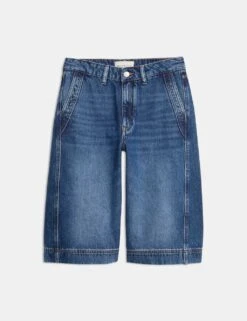 Denim High Waisted Bermuda Shorts -Cyberjammies Store denim high waisted bermuda shorts 9