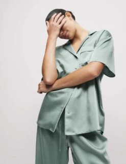 Dream Satin™ Revere Pyjama Top -Cyberjammies Store dream satin revere pyjama top 6