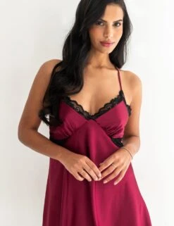 Pour Moi Dusk Satin Lace Trim Strappy Chemise -Cyberjammies Store dusk satin lace trim strappy chemise 11