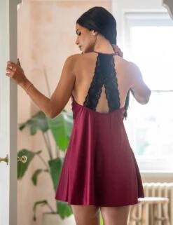 Pour Moi Dusk Satin Lace Trim Strappy Chemise -Cyberjammies Store dusk satin lace trim strappy chemise 12