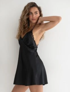 Pour Moi Dusk Satin Lace Trim Strappy Chemise -Cyberjammies Store dusk satin lace trim strappy chemise 19