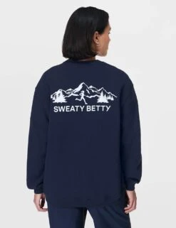 Sweaty Betty Explore More Cotton Rich Longline Sweatshirt -Cyberjammies Store explore more cotton rich longline sweatshirt 7