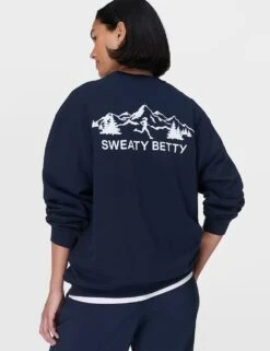 Sweaty Betty Explore More Cotton Rich Longline Sweatshirt -Cyberjammies Store explore more cotton rich longline sweatshirt 8