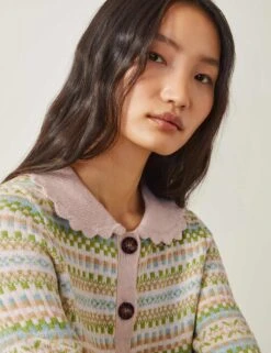 MONSOON Fair Isle Collared Cardigan With Wool 13 MONSOON Fair Isle Collared Cardigan With Wool -Cyberjammies Store fair isle collared cardigan with wool 5