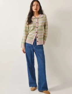 MONSOON Fair Isle Collared Cardigan With Wool 14 MONSOON Fair Isle Collared Cardigan With Wool -Cyberjammies Store fair isle collared cardigan with wool 6