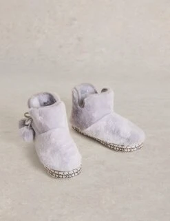 WHITE STUFF Faux Fur Pom Pom Slipper Boots 14 WHITE STUFF Faux Fur Pom Pom Slipper Boots -Cyberjammies Store faux fur pom pom slipper boots 6