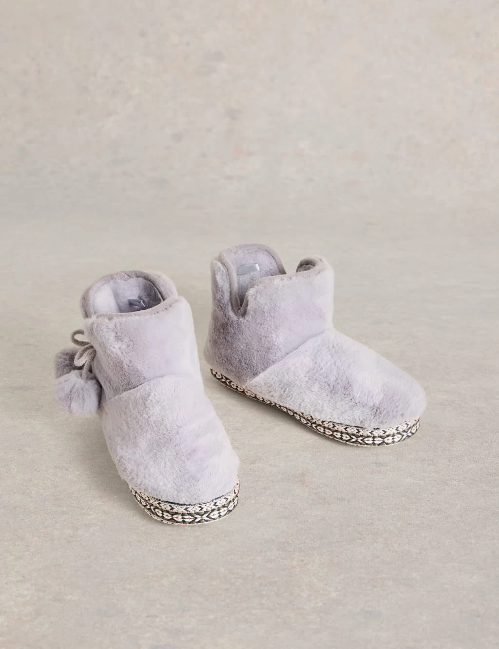 WHITE STUFF Faux Fur Pom Pom Slipper Boots 7 WHITE STUFF Faux Fur Pom Pom Slipper Boots - Image 7
