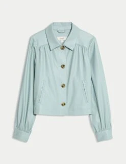 Faux Leather Cropped Jacket -Cyberjammies Store faux leather cropped jacket 7