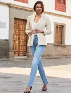 Faux Leather Single Breasted Blazer 14 Faux Leather Single Breasted Blazer -Cyberjammies Store faux leather single breasted blazer 6