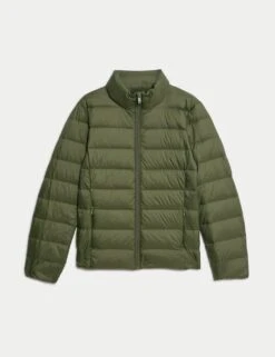 Feather & Down Quilted Packaway Puffer Jacket -Cyberjammies Store feather and down quilted packaway puffer jacket