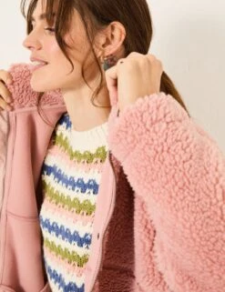 Fleece Textured Funnel Neck Jacket -Cyberjammies Store fleece textured funnel neck jacket 7