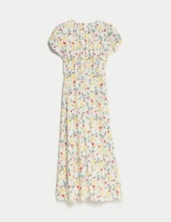 Floral Midaxi Tea Dress -Cyberjammies Store floral midaxi tea dress 4