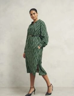 Geometric Collared Midi Shirt Dress 29 Geometric Collared Midi Shirt Dress -Cyberjammies Store geometric collared midi shirt dress 11